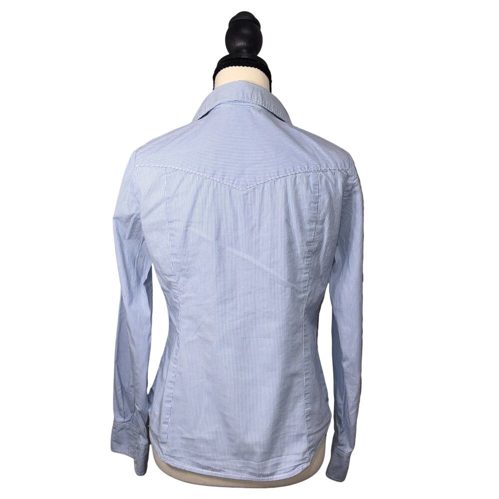 Arizona Jean Co. Women's M Striped Button Down Shirt Coastal Granmillennial - Picture 4 of 10